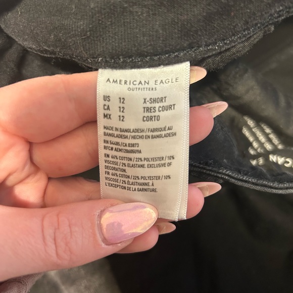 Black American Eagle Jeggings 12 x-short - Picture 2 of 4